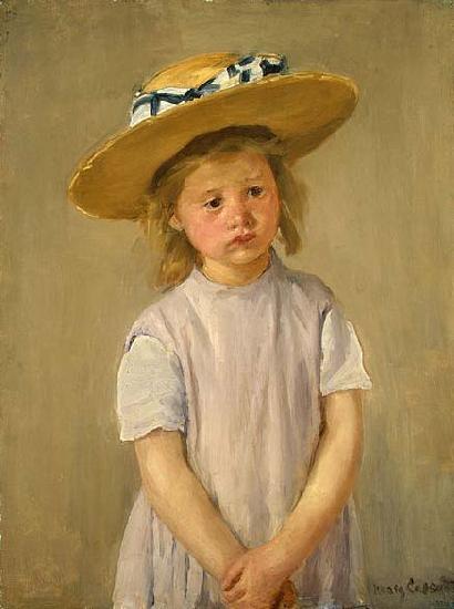 Mary Cassatt Child in a Straw Hat oil painting image